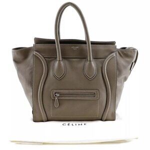 CELINE Luggage mini Tote Bag leather Women